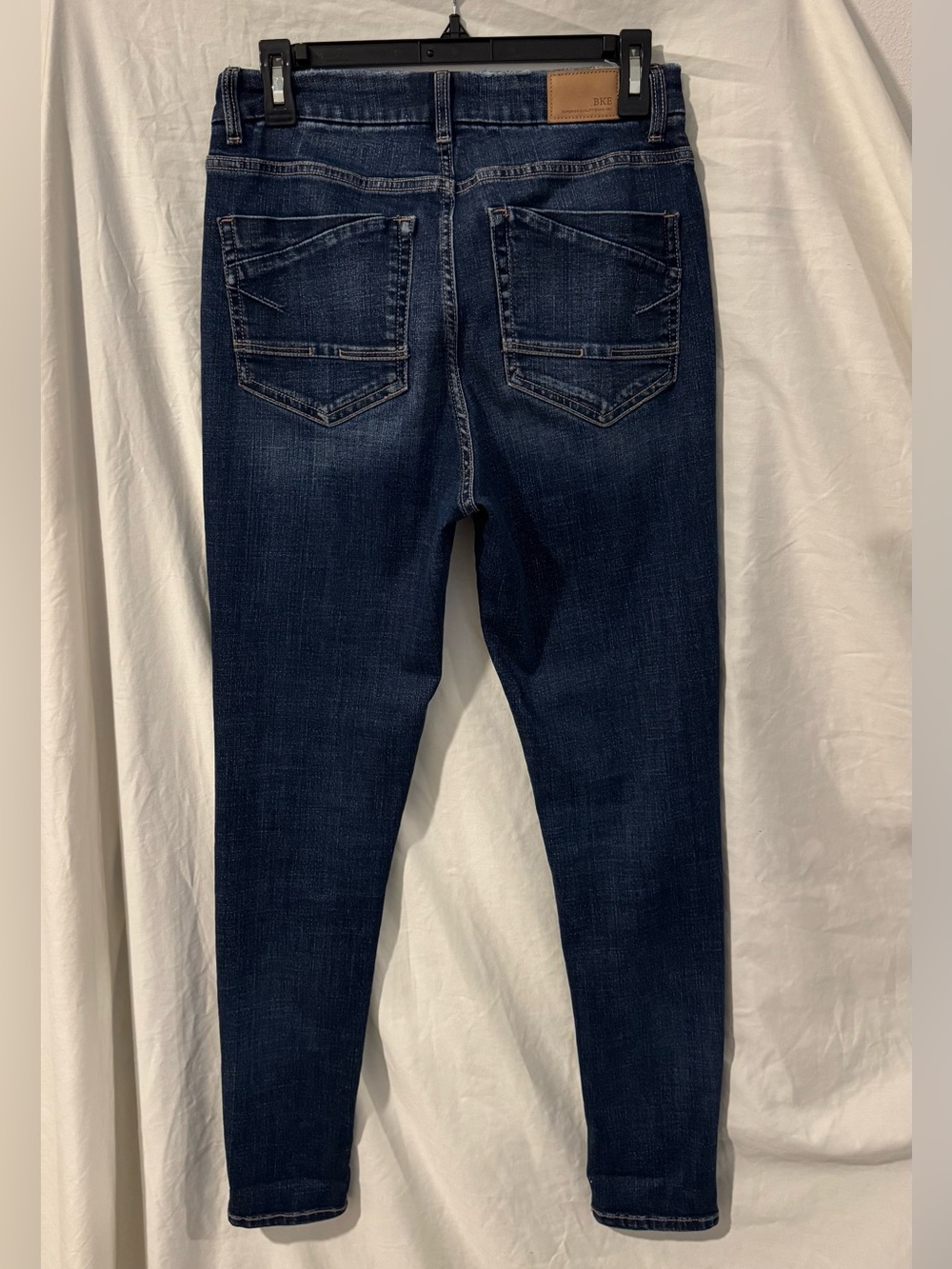 BKE Women's Slim Fit High Rise Ankle Skinny Jeans - Dark Wash